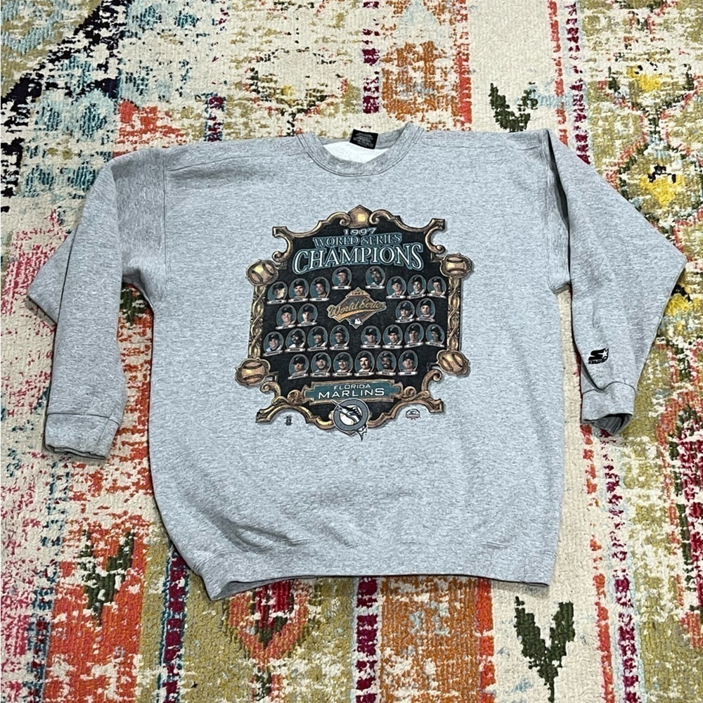 Vintage Flordia Marlins 1997 MLB World Series Champions Starter Sweatshirt